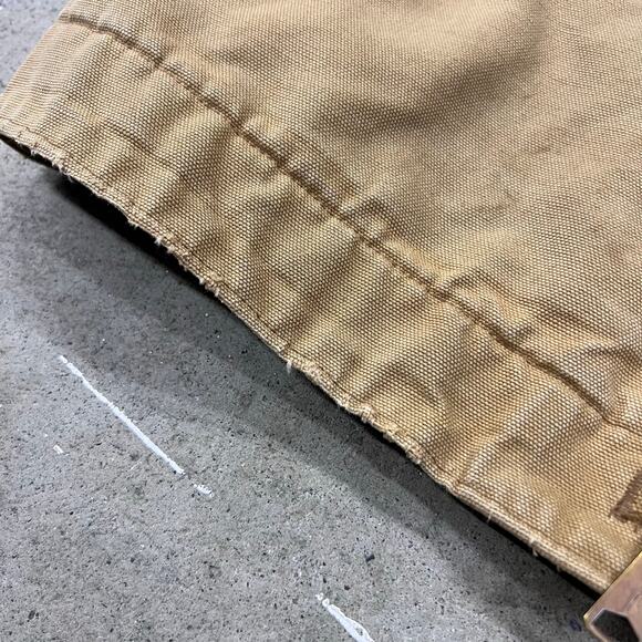 Vintage 80s Union Made Carhartt Detroit Blanket Lined Jacket Workwear 6BLJ Tan - Picture 10 of 16